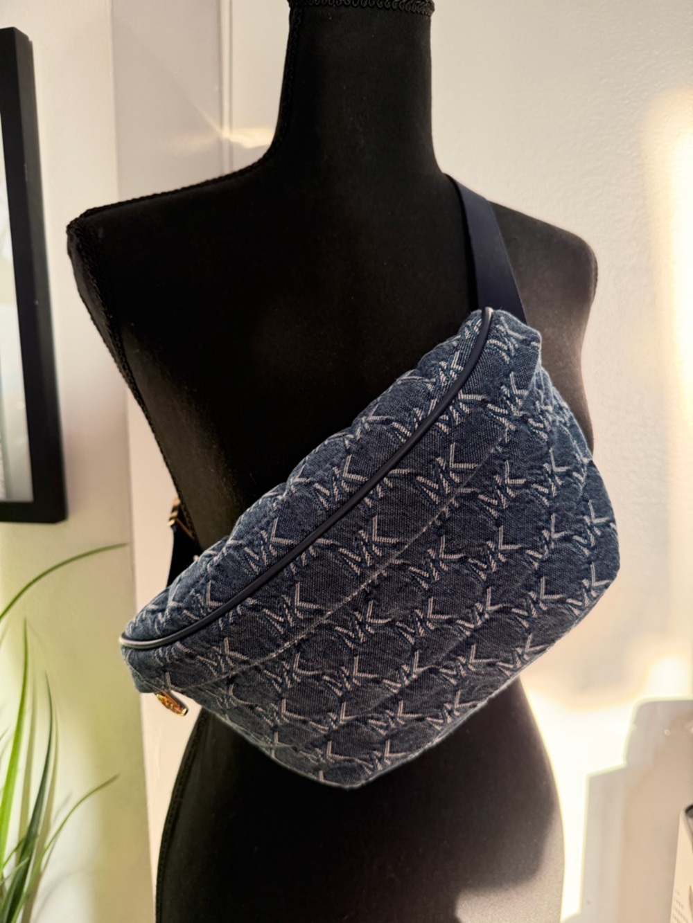 Michael Kors Denim Jacquard Belt Bag - Picture 11 of 13